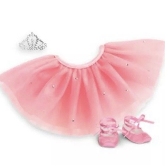 American Girl Truly Me Pretty Pink Tutu Set With Tiara & Ballet Slippers Retired - Picture 1 of 10